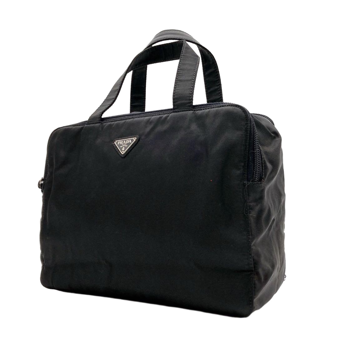 PRADA 90s Black Nylon Multi-Function Handbag Cosmetic Bag